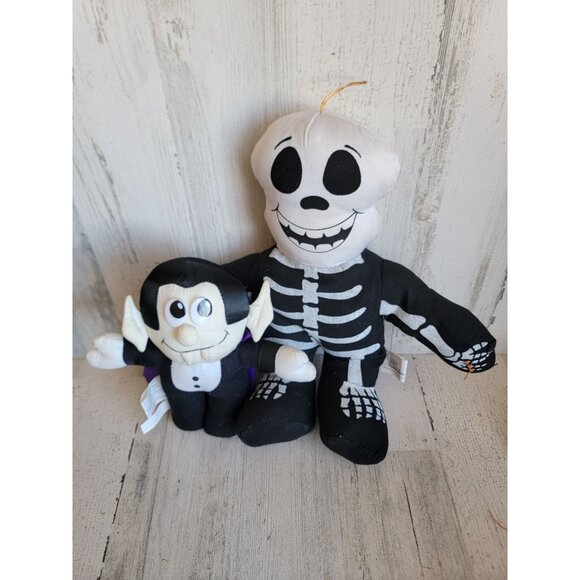 Vintage skeleton Dracula Halloween set home decor plushie prop - Picture 1 of 7